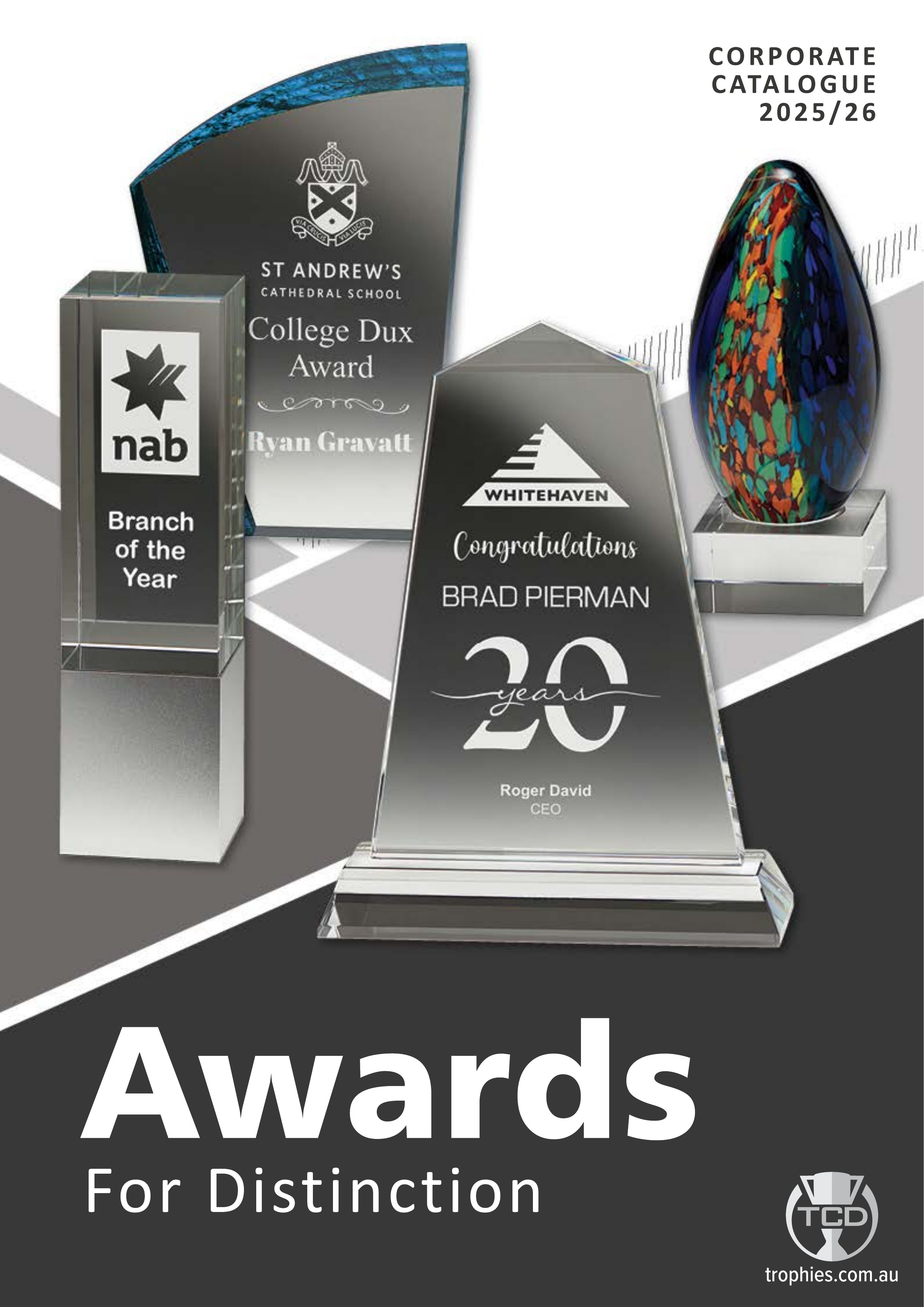 Trophies for Distinction – Corporate 2026 front page